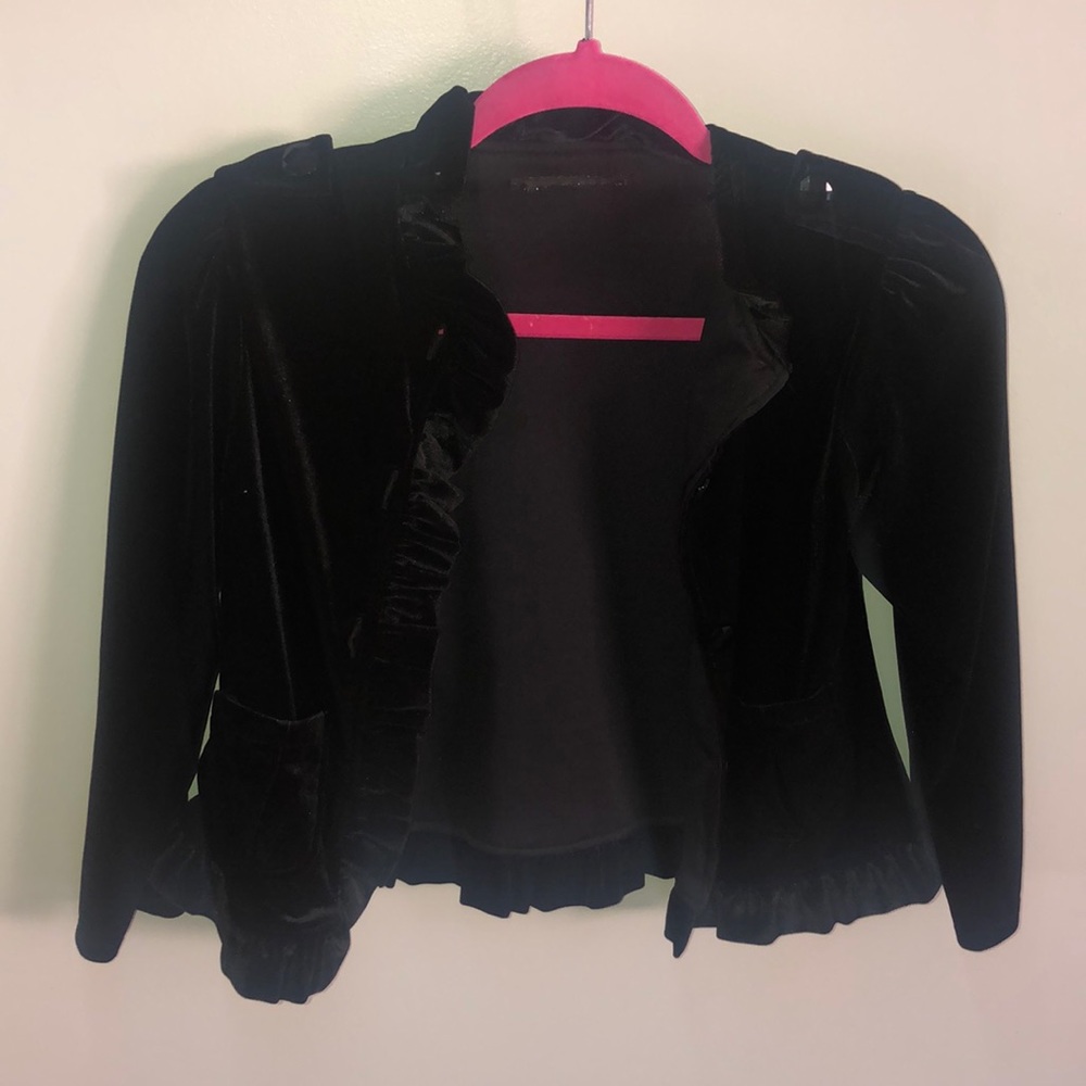 Velour jacket for girls